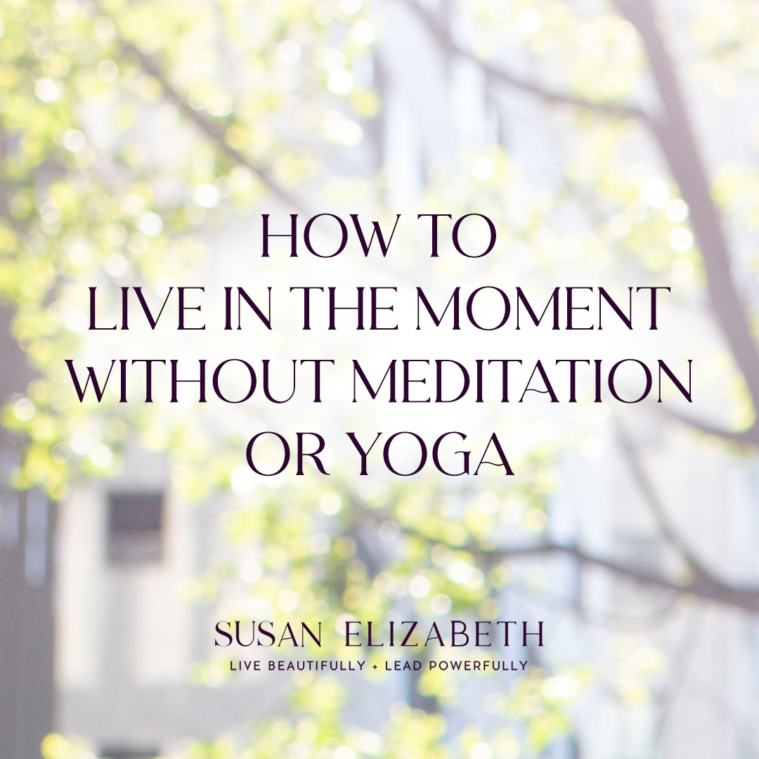 SusanElizabethCoaching_Blog_How to Live in The Moment Without Meditation or Yoga